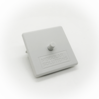 MODULAR SOLUTIONS POLYAMIDE PART END CAP 45MM X 45MM LIGHT GRAY